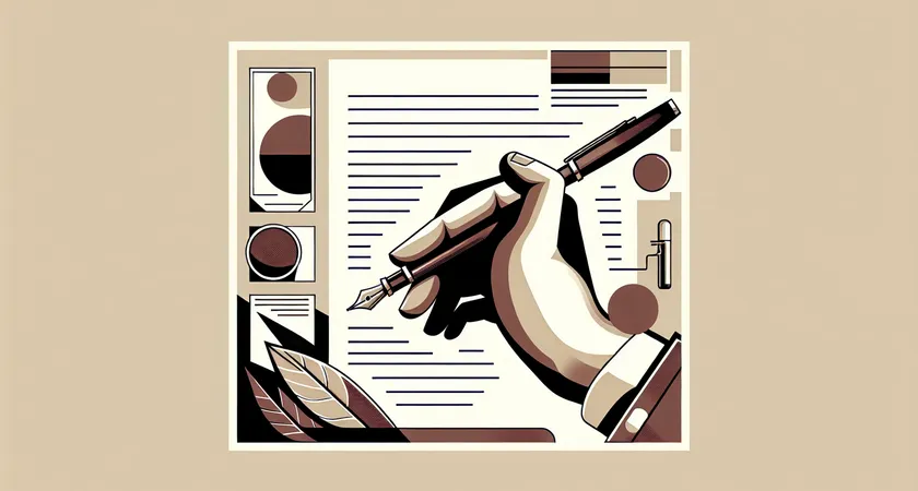 Une main tenant un stylo