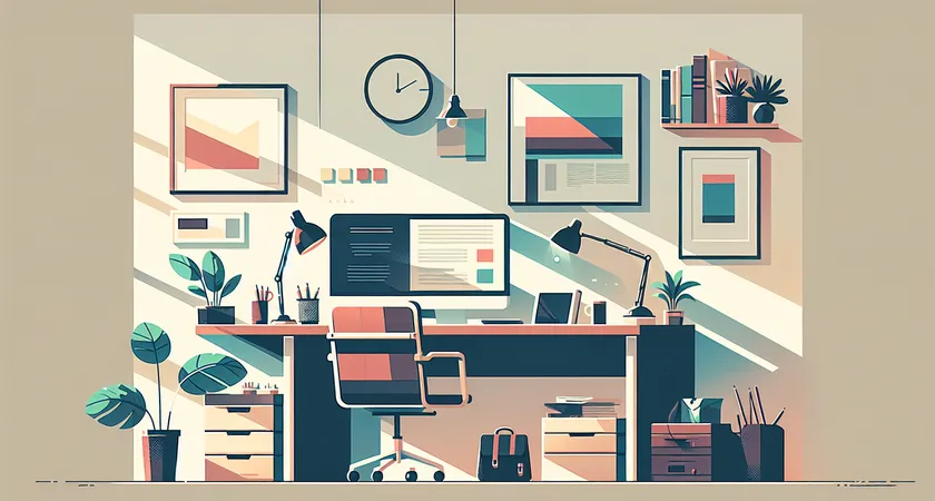 Un bureau moderne avec un ordinateur