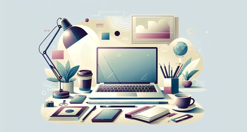 Un ordinateur portable sur un bureau