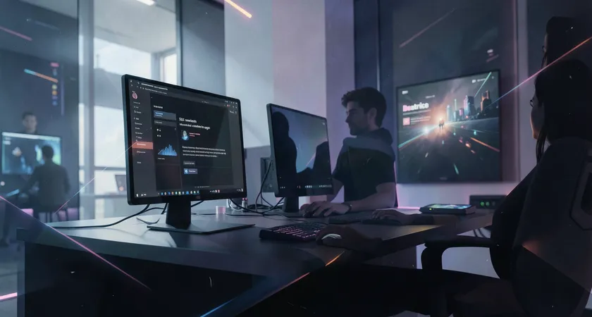 Un bureau moderne avec un ordinateur