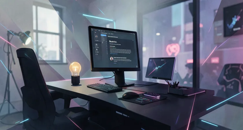 Un bureau moderne avec un ordinateur