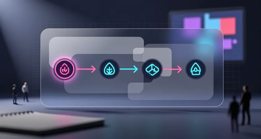 An organizational chart diagram showing team dependencies. On the left, a 'Marketing' icon points directly to a 'Live Website'. On the right, a 'Marketing' icon points to a 'Headless CMS', which then points to a 'Development Team' icon, which finally points to the 'Live Website', visually illustrating the potential bottleneck.