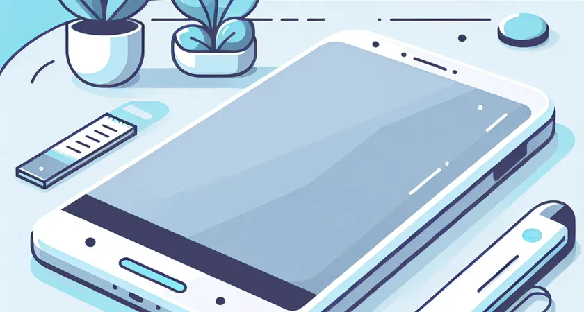 Un smartphone sur une table