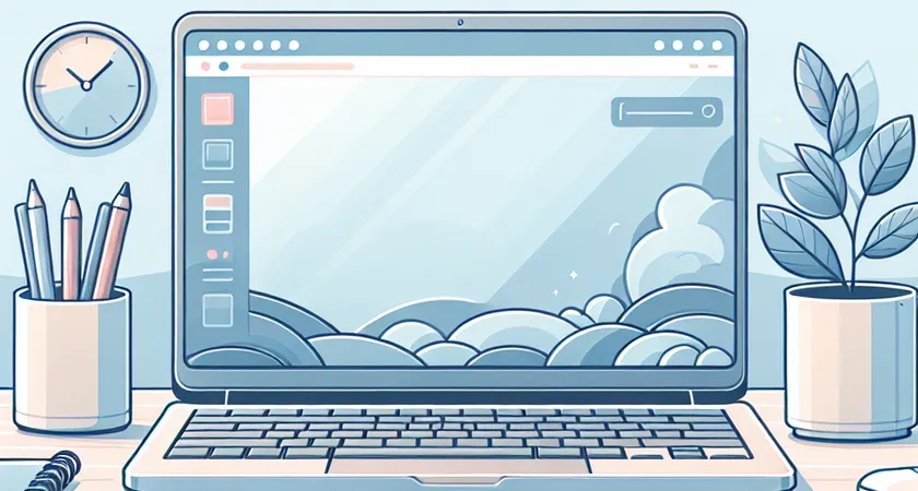 Un ordinateur portable sur un bureau