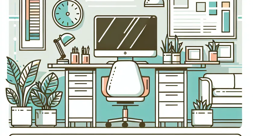 Un bureau moderne avec un ordinateur