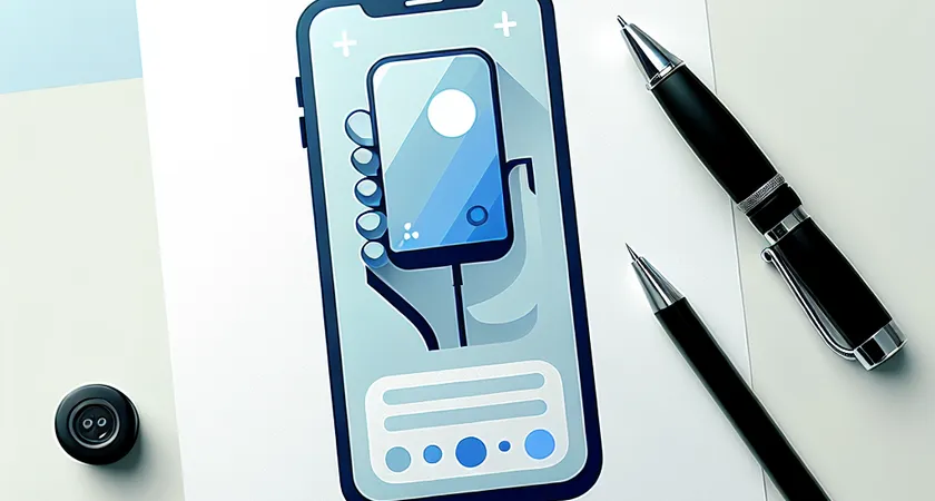 Un smartphone sur une table