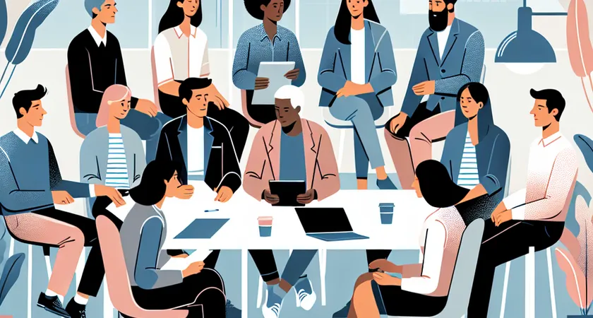 Des personnes en réunion dans un espace de coworking