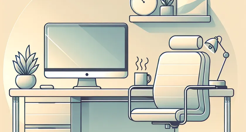 Un bureau moderne avec un ordinateur