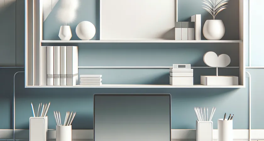 Un bureau moderne avec un ordinateur portable