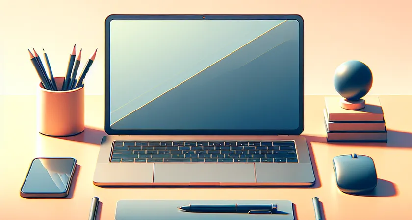 Un ordinateur portable sur un bureau