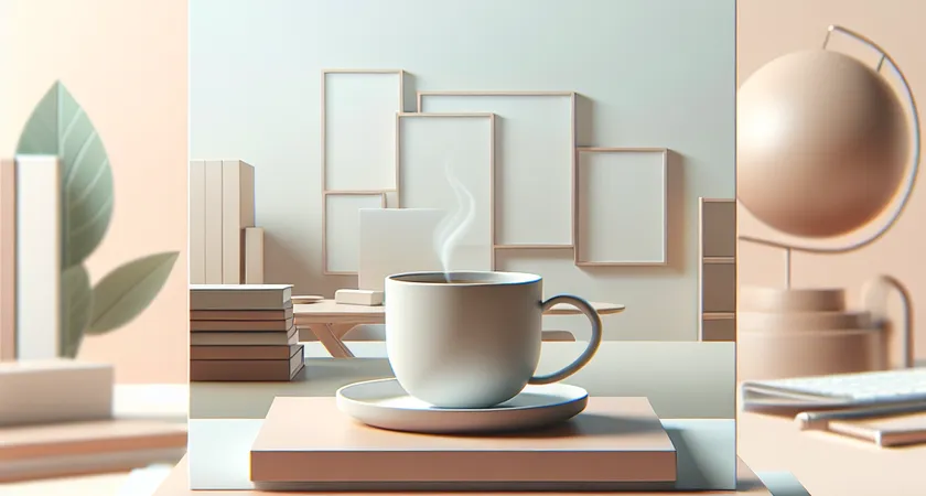 Un café sur un bureau