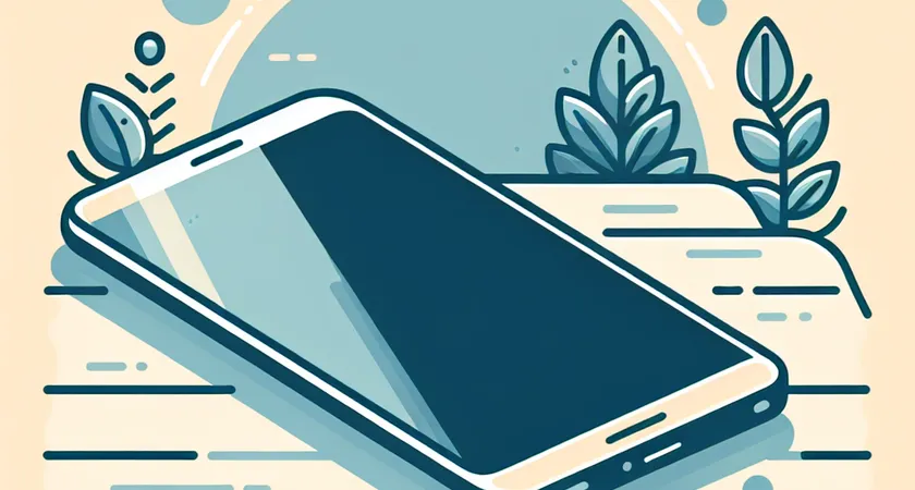 Un smartphone sur une table