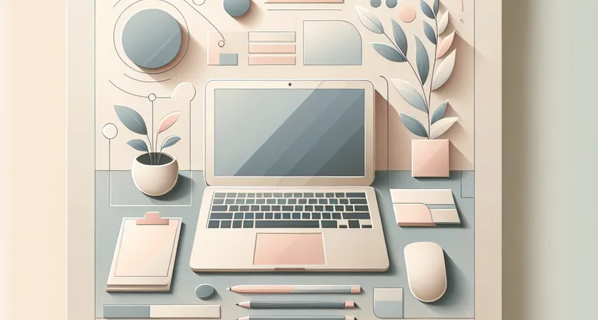 Un ordinateur portable sur un bureau