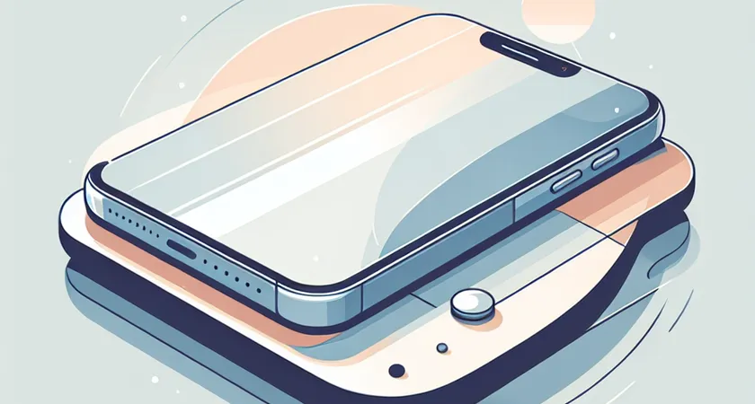 Un smartphone sur une table