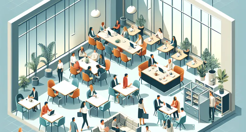 Des personnes en réunion dans un espace de coworking