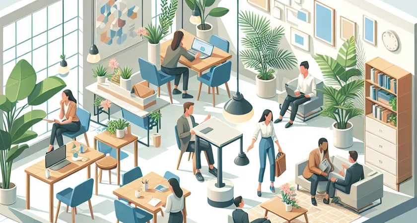 Des personnes en réunion dans un espace de coworking