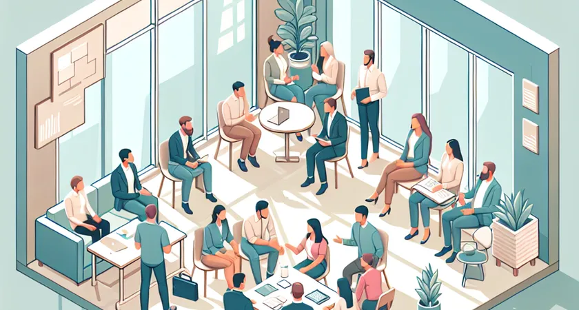 Des personnes en réunion dans un espace de coworking