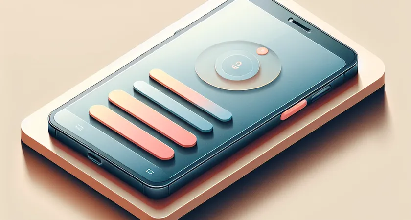 Un smartphone sur une table