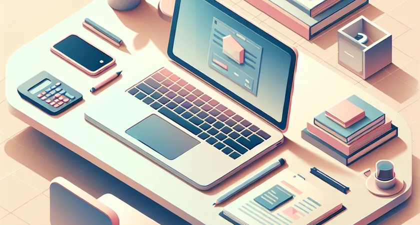 Un ordinateur portable sur un bureau