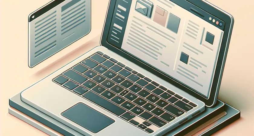 Un ordinateur portable sur un bureau