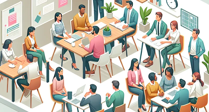 Des personnes en réunion dans un espace de coworking