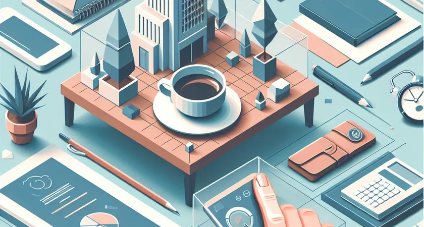 Un café sur un bureau