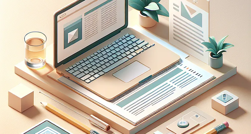 Un ordinateur portable sur un bureau