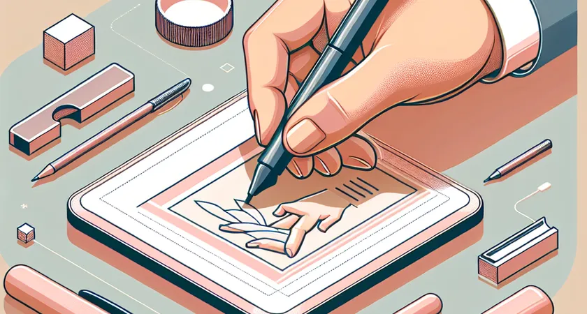 Une main tenant un stylo