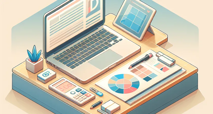 Un ordinateur portable sur un bureau