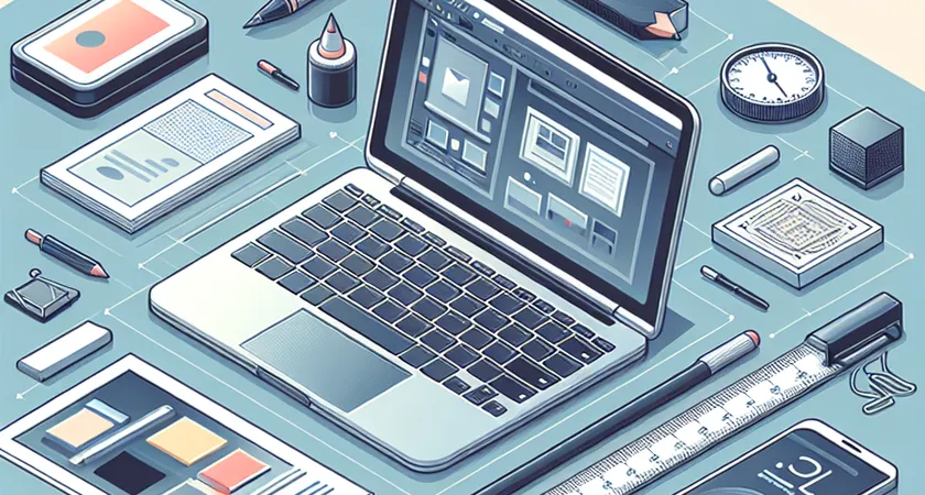 Un ordinateur portable sur un bureau