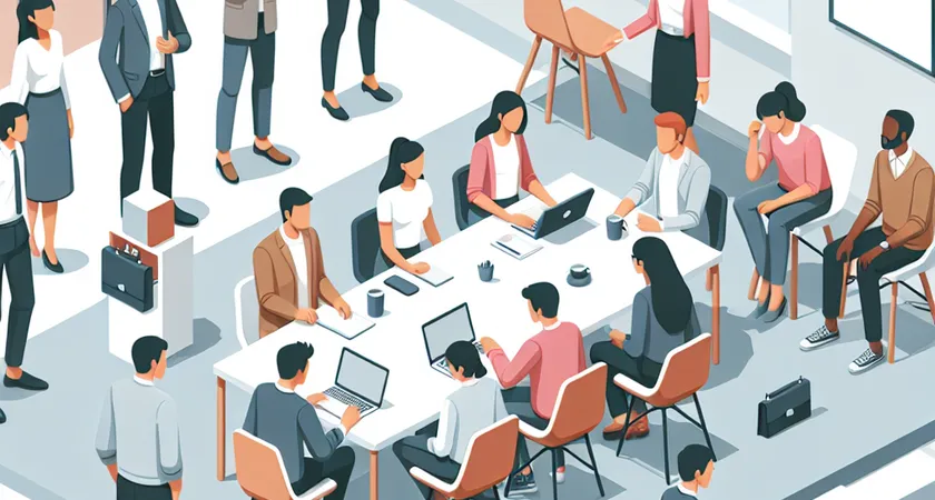 Des personnes en réunion dans un espace de coworking