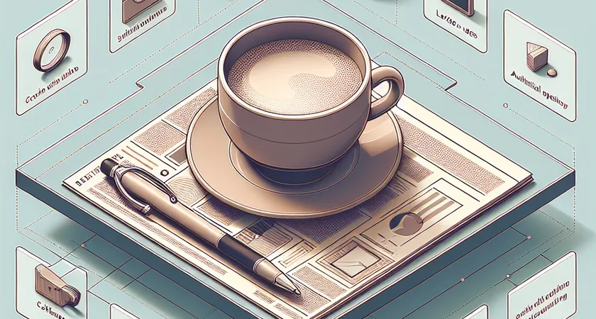 Un café sur un bureau