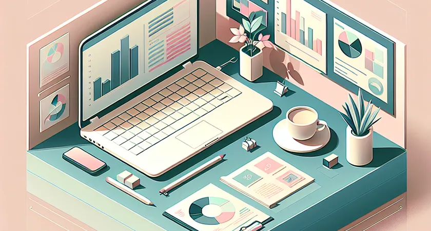 Un ordinateur portable sur un bureau