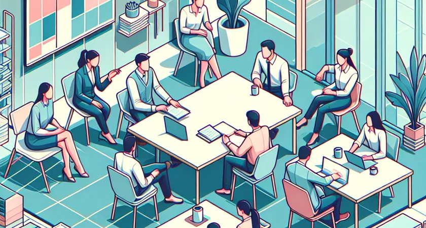 Des personnes en réunion dans un espace de coworking