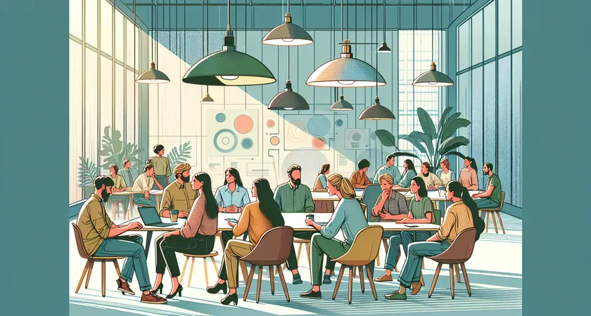 Des personnes en réunion dans un espace de coworking