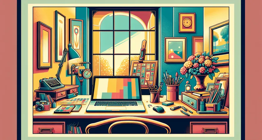 Un ordinateur portable sur un bureau