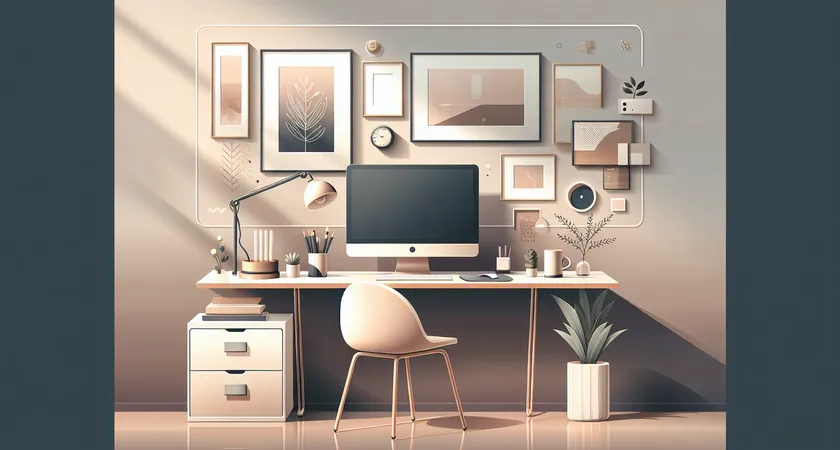 Un bureau moderne avec un ordinateur