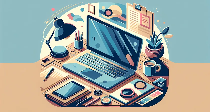 Un ordinateur portable sur un bureau