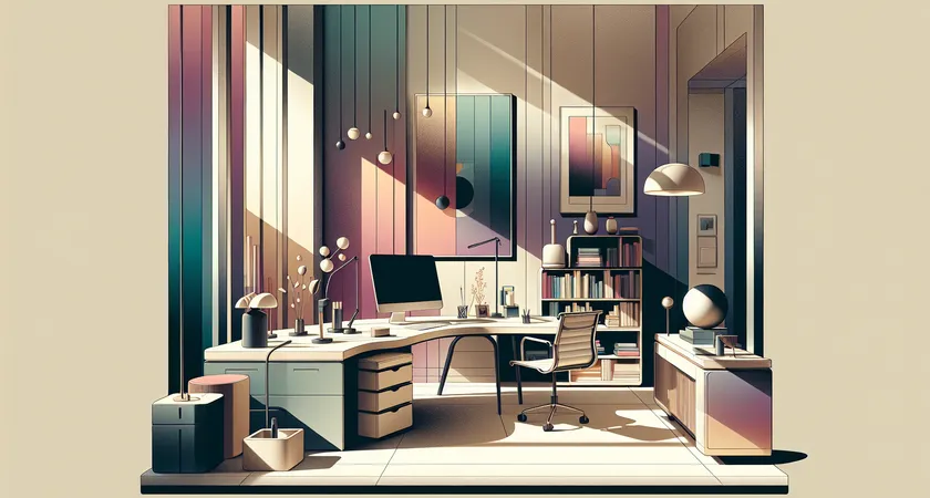 Un bureau moderne avec un ordinateur