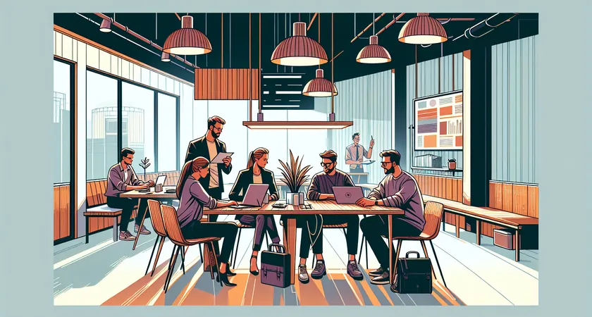 Des personnes en réunion dans un espace de coworking