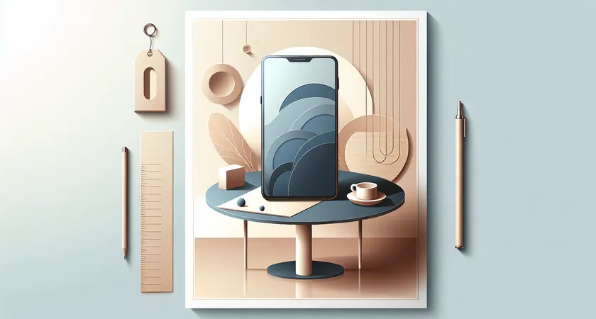 Un smartphone sur une table