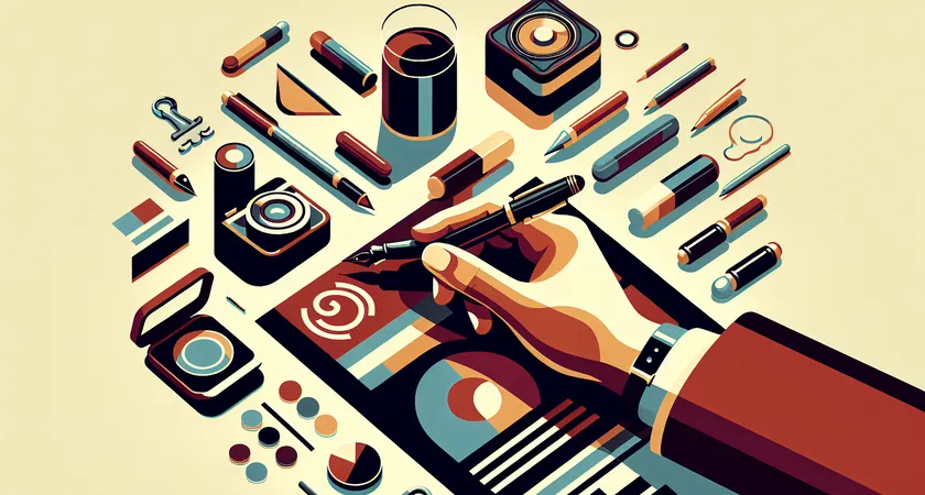 Une main tenant un stylo