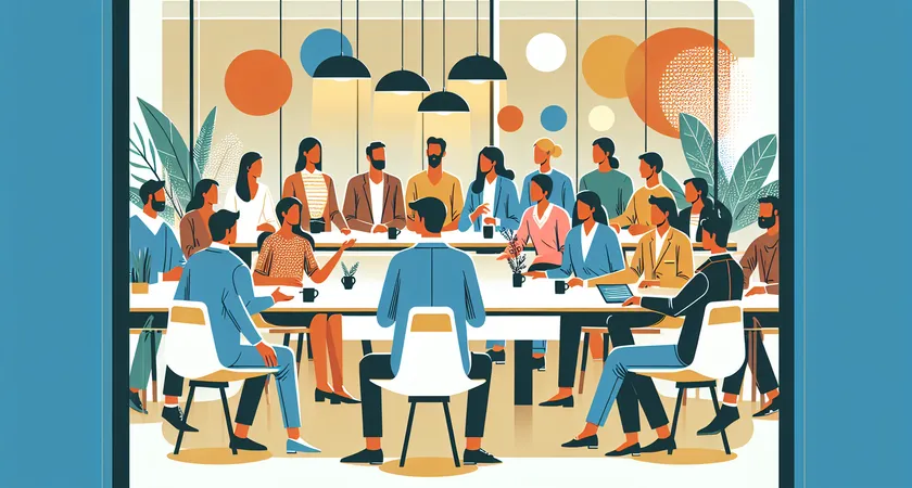 Des personnes en réunion dans un espace de coworking