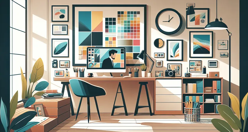 Un bureau moderne avec un ordinateur