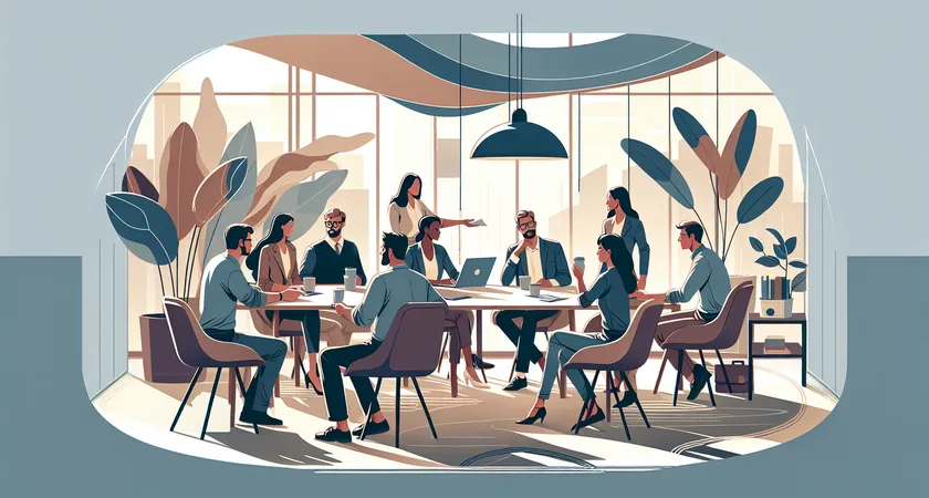 Des personnes en réunion dans un espace de coworking