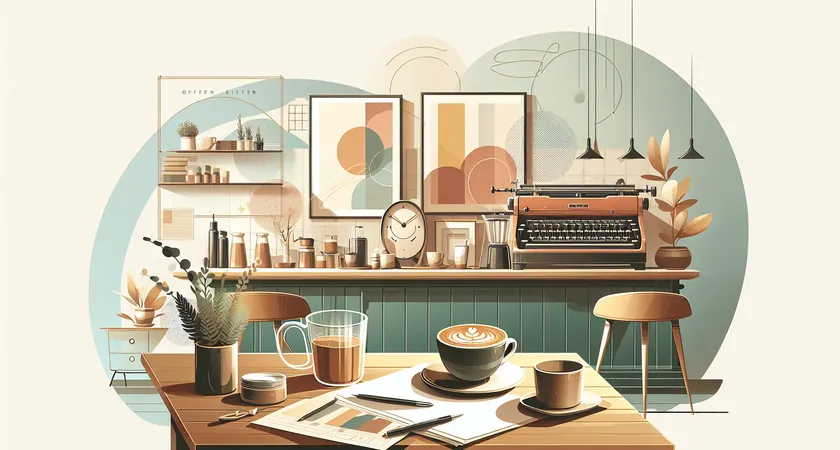 Un café sur un bureau