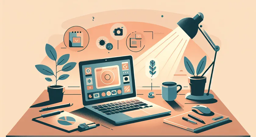 Un ordinateur portable sur un bureau