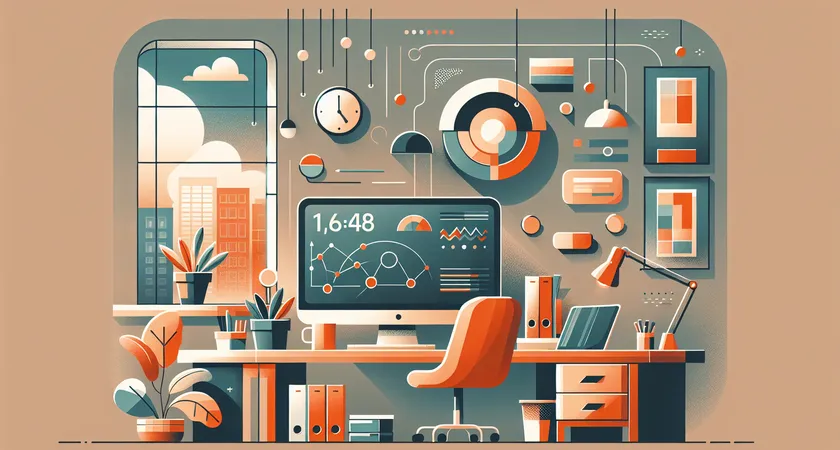 Un bureau moderne avec un ordinateur