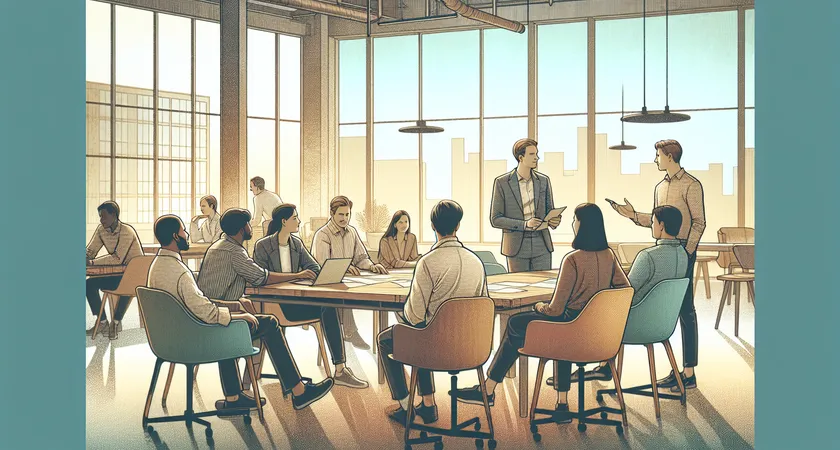 Des personnes en réunion dans un espace de coworking