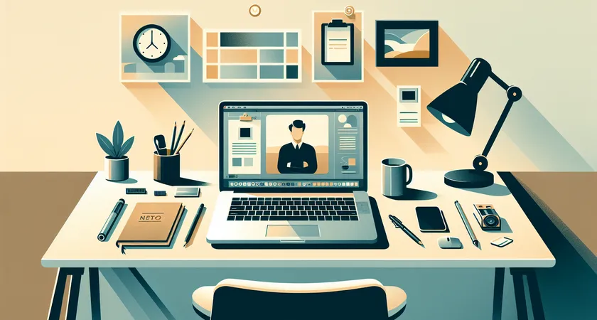 Un ordinateur portable sur un bureau